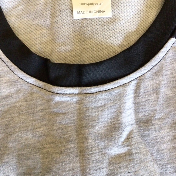 Gray Religious Christian God Jesus Dropped the Charges SS Raglan T-Shirt - Picture 6 of 10